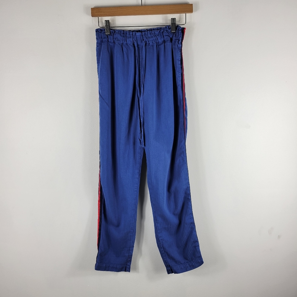 XiRena Rex Pull On Drawstring Side Stripe Herringbone Ankle Pants